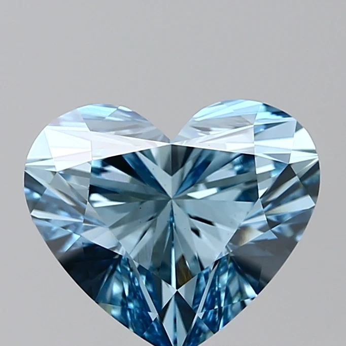 3,1-каратный Fancy Vivid Blue VS2 CVD Heart Lab-Выращенный